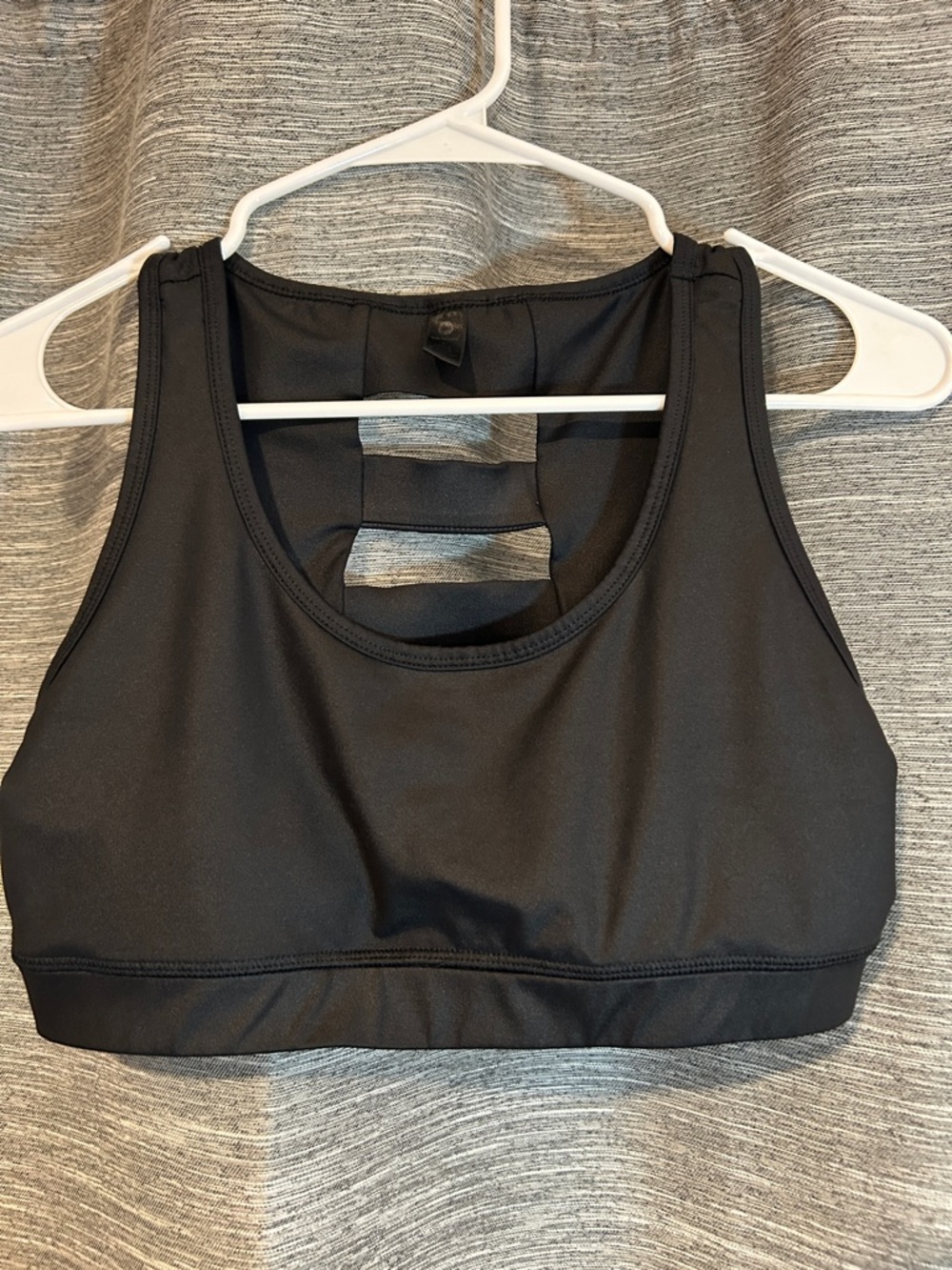 90 Degree By Reflex Black Strappy Back Sports Bra Large